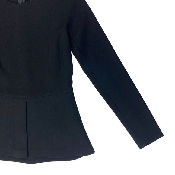 Zara Top Womens Sz XS Black Ponte Peplum Modest Classic Casual Preppy Blouse New - Picture 6 of 16